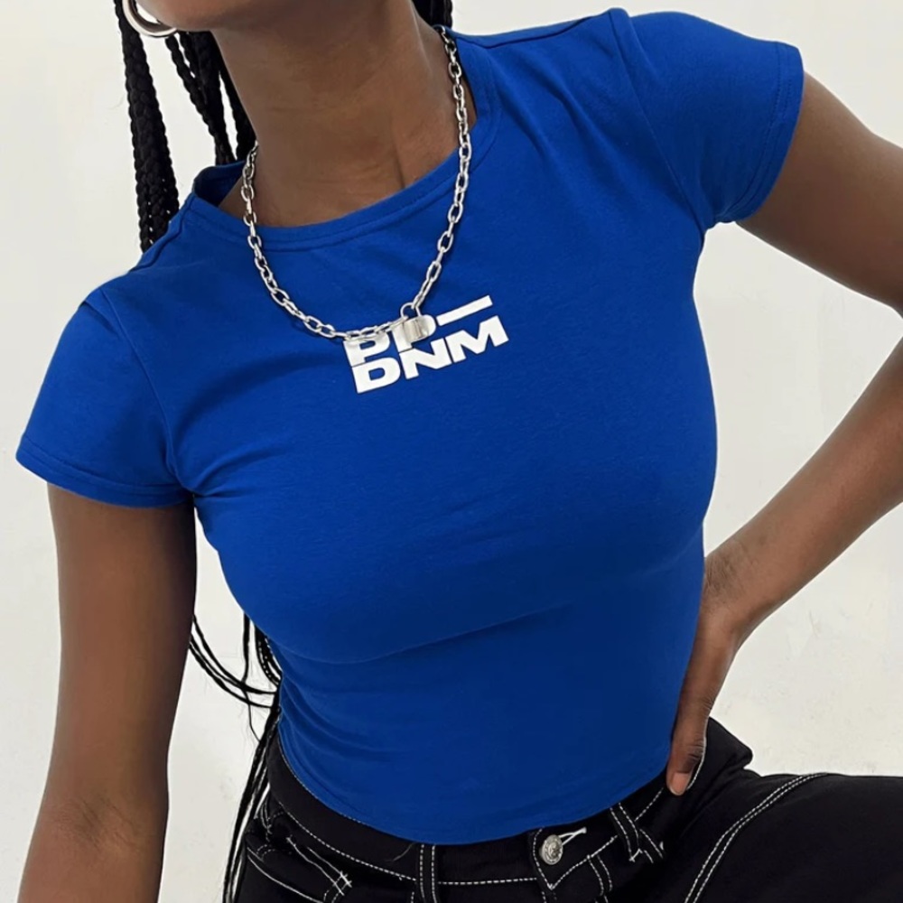 Princess polly DENIM CLUB TEE BLUE